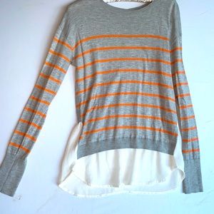 Halogen sweater grey orange Bring on Fall.